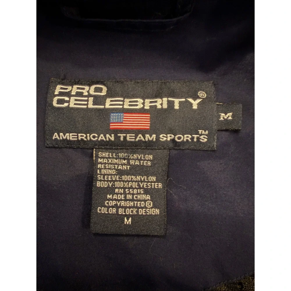 Pro Celebrity Mens Navy Blue Quarter Zip Convertible Windbreaker Jacket Size M‎